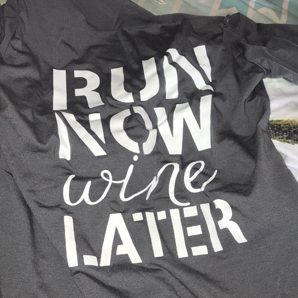 ✨1 SHOULDER RUN NOW WINE LATER TOP *Nwt*✨ - Picture 3 of 7